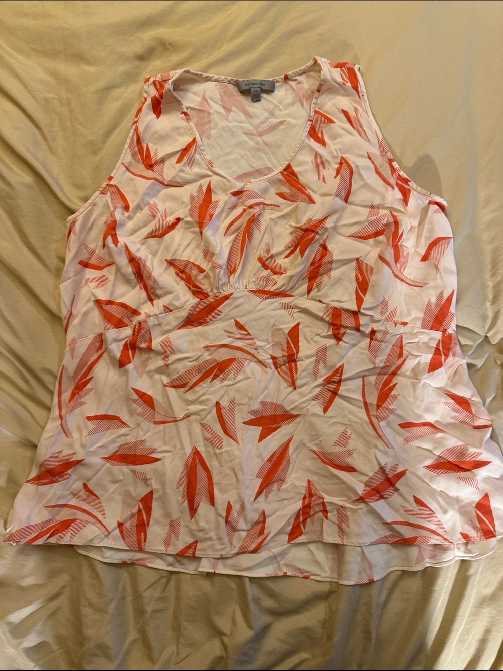 Classiques Entier Coral Leaf-Print Sleeveless Tank